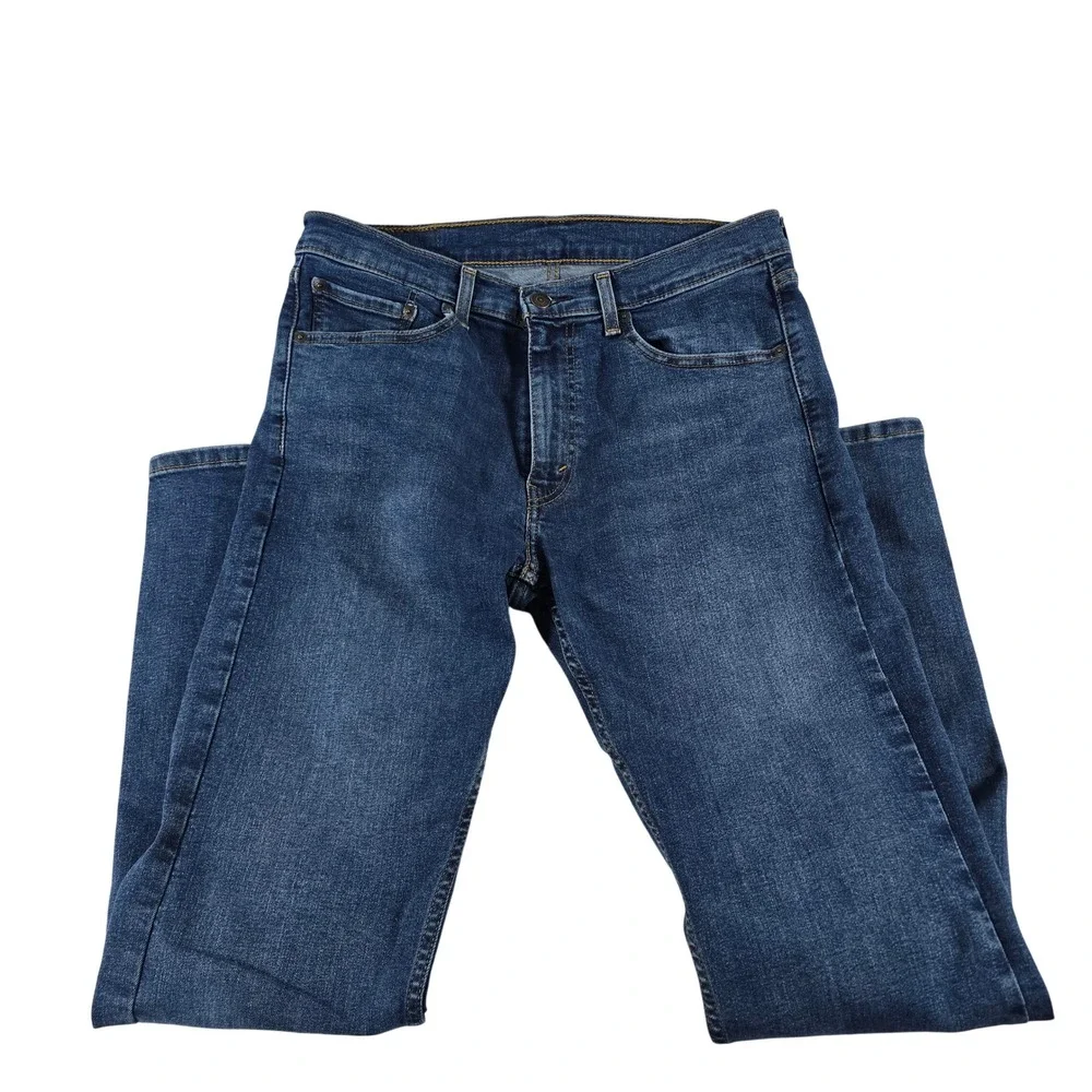 Levis 506 Standard Straight Leg Jeans Mens 32x32 Dark Wash Blue Denim Pants
